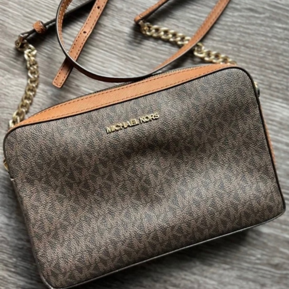 Michael Kors Brown Signature Crossbody Bag
